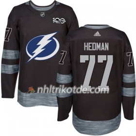 Tampa Bay Lightning Trikot Victor Hedman 77 1917-2017 100th Anniversary Adidas Schwarz Authentic - Herren